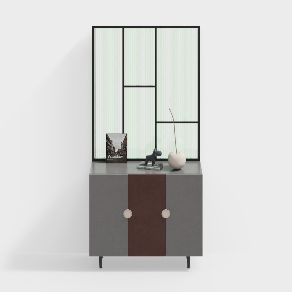 Buffet de séparation de porte rouge moderne