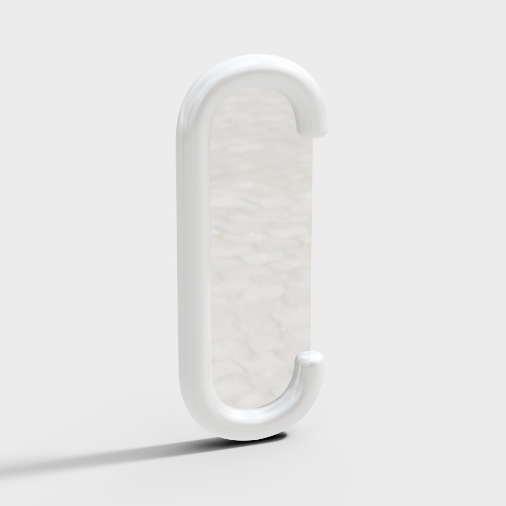 モダンな白い装飾ミラー