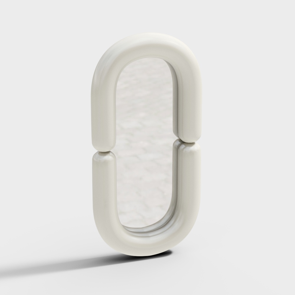 モダンベージュ装飾鏡