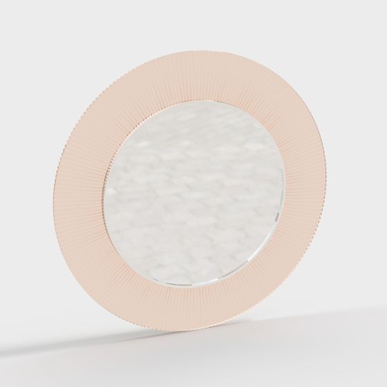 Rose Gold Edged Marble Mirror 3D model