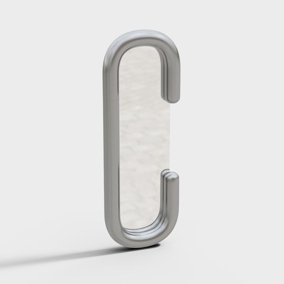 Sleek Metal Hook 3D Model Design
