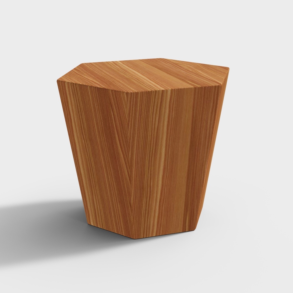 FRP deep wood grain hexagonal seat