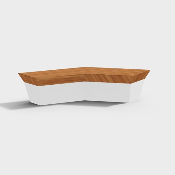 Geometric Wooden Coffee Table 3D model