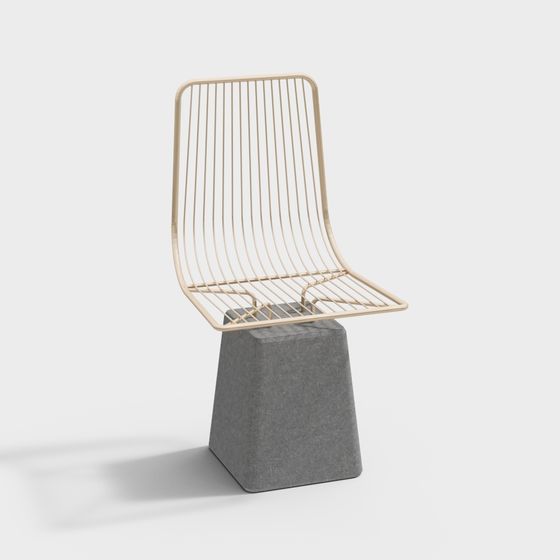 Elegant Minimalist Chair 3D model