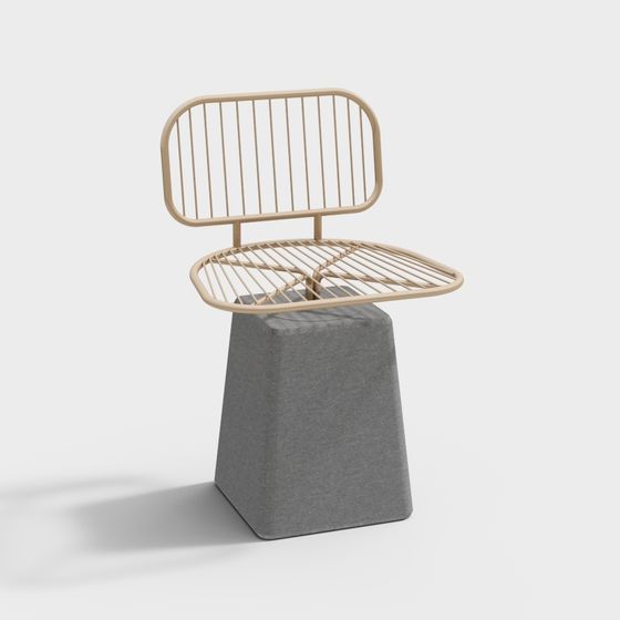 Concrete Chair 3D model