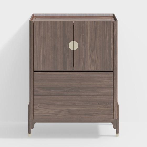 Stylish Urban Alley Storage Cabinet 3D model