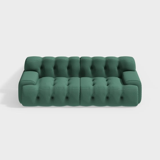 Stylish Low Poly Sofa 3D model for Modern Interiors