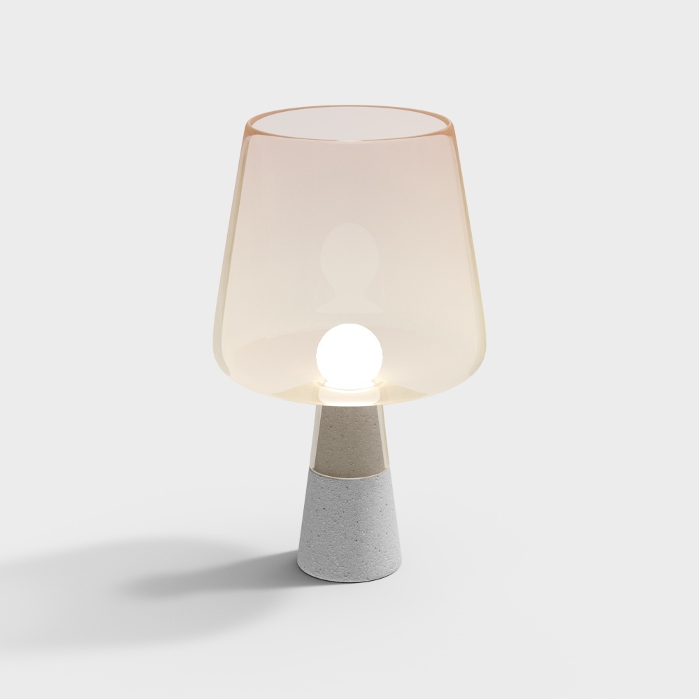 Modern Minimalist Table Lamp 3D Model – Low-Poly Lighting