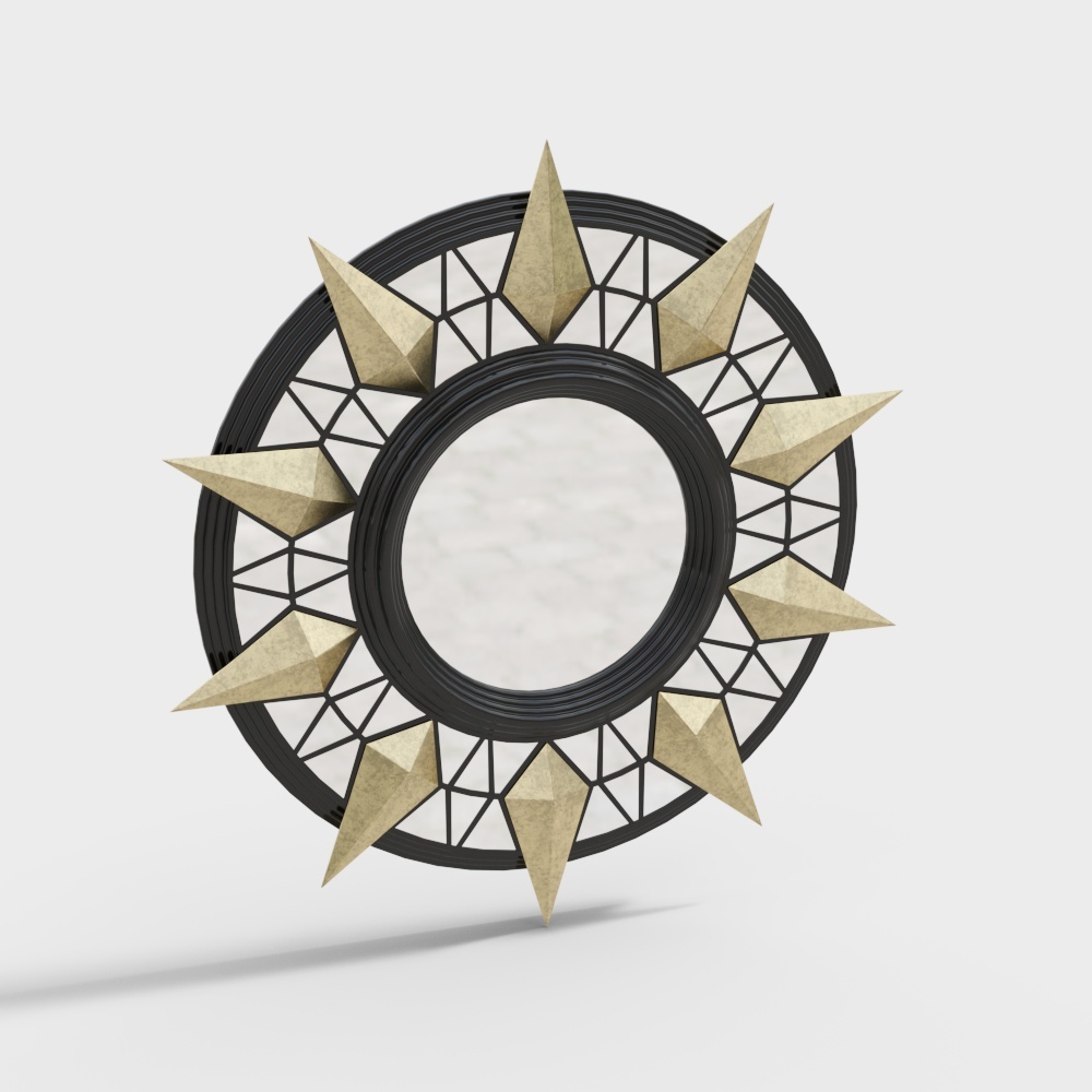 Portuguese Malabar modern decorative mirror