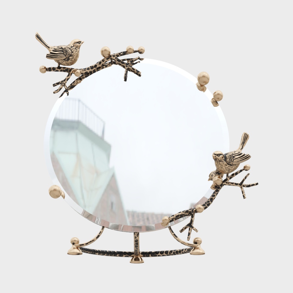 Nature's Mirror 3D Model – Low-Poly Forest Scene