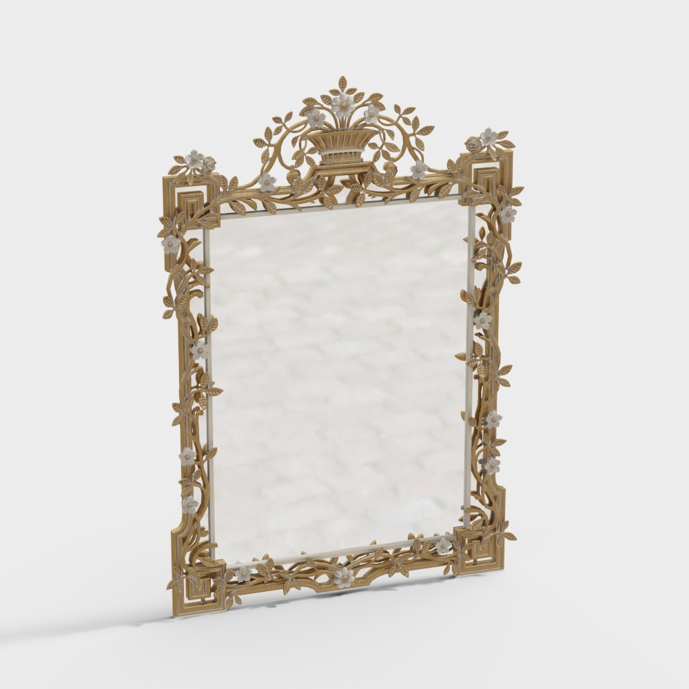 European gold mirror