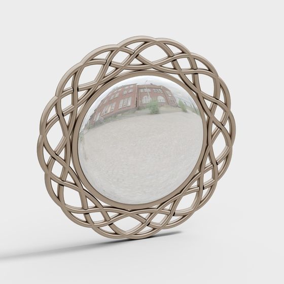 Stylish Woven Frame 3D model for Creative Projects