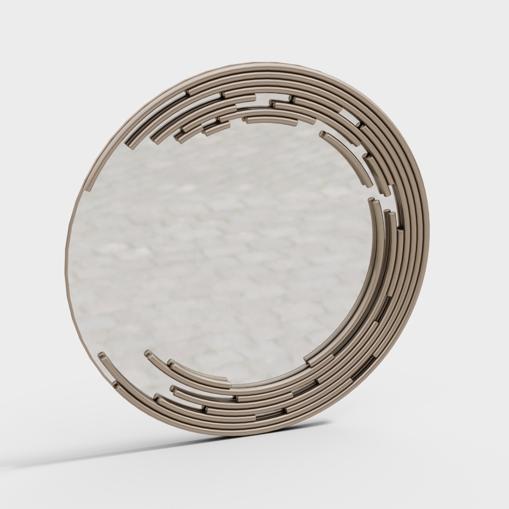 Futuristic Ring Low-Polygon 3D Model – Metallic Design