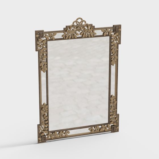 Vintage Frame 3D Model with Unique Artistry