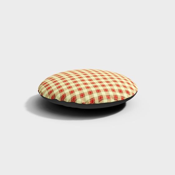 Rustic Checkered Cushion 3D model