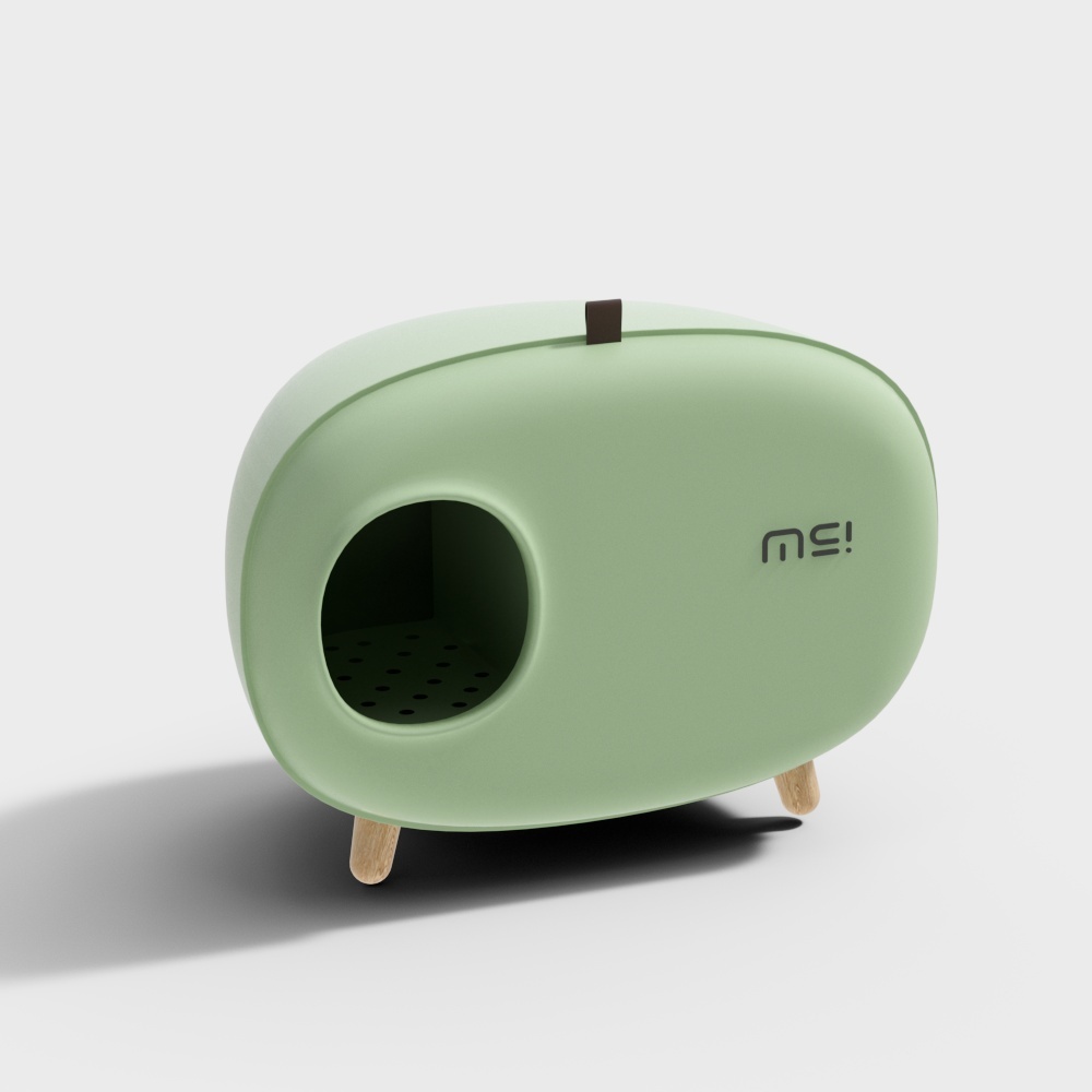 Modern green litter box