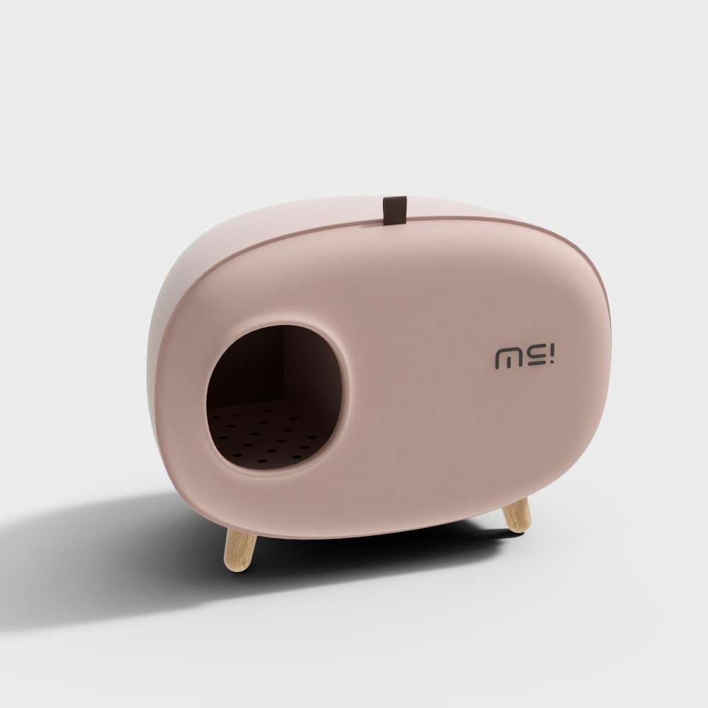 Modern pink litter box