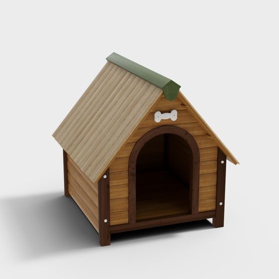 Cozy Dog House 3D model - Low Polygon Design