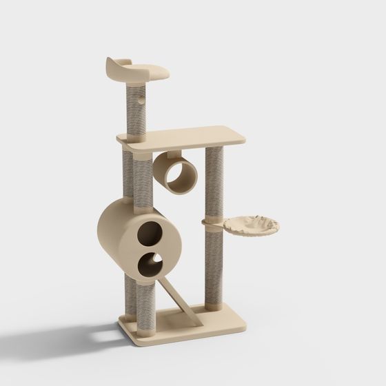 Stylish Cat Tree 3D model for Modern Interiors