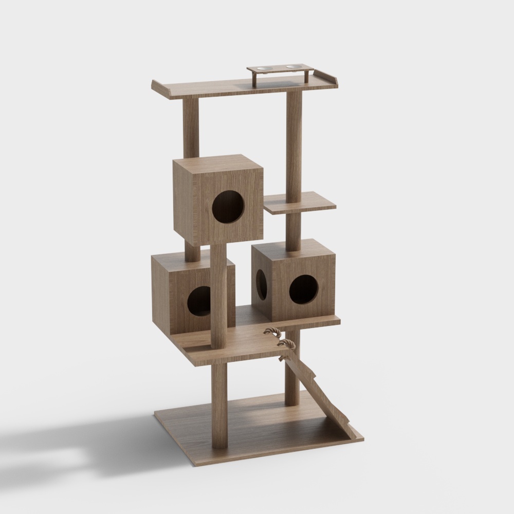 北歐木色貓咪爬架
