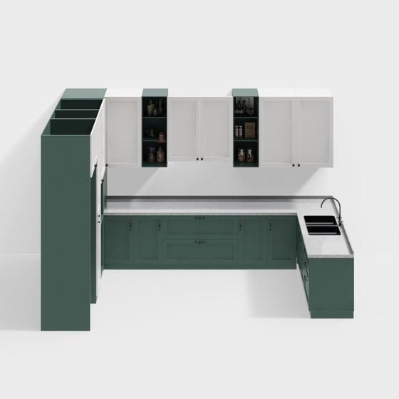 Stylish City Kitchen 3D model