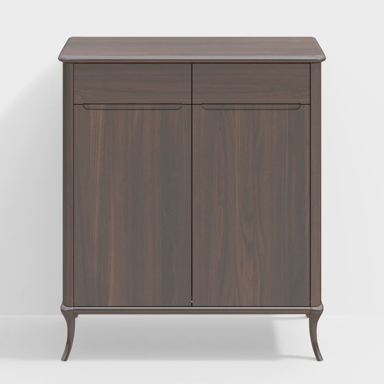 Elegant Vintage Storage Cabinet 3D Model for Creatives