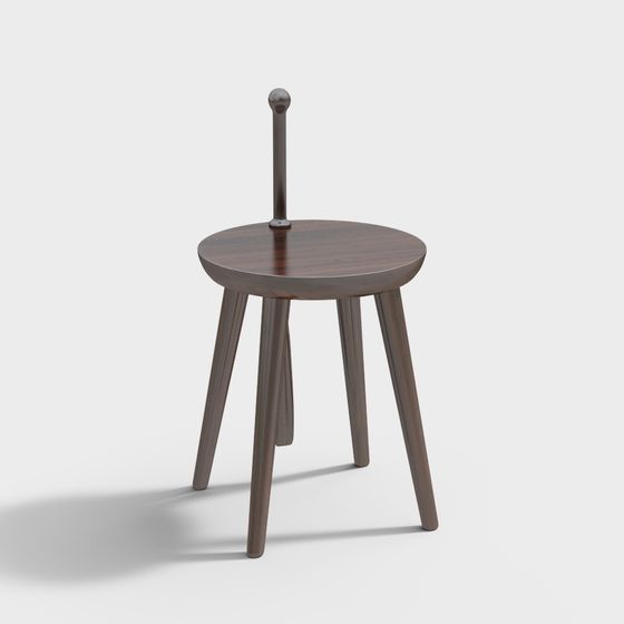 Modern Round Stool 3D model