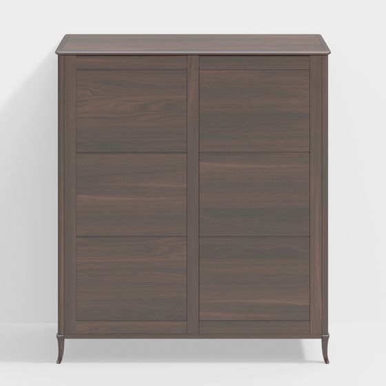 Elegant Vintage Storage Cabinet 3D model