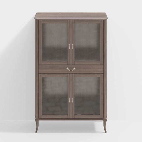 Stylish Storage Cabinet 3D model for Contemporary Spaces