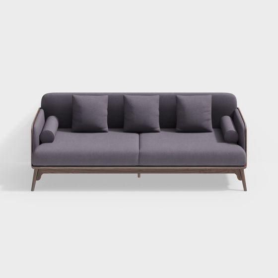 Elegant Minimalist Sofa 3D Model
