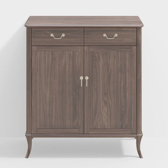 Vintage Style Storage Cabinet 3D model