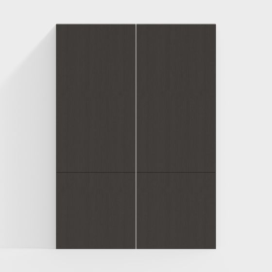Modern High-End Gray Wainscoting 3D Model in Brown