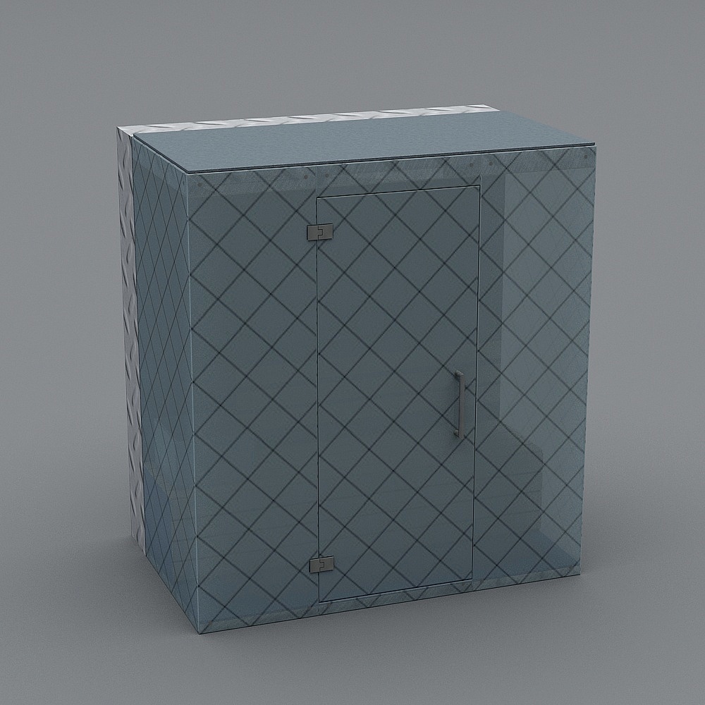 Industrial Style Storage Cabinet 3D model