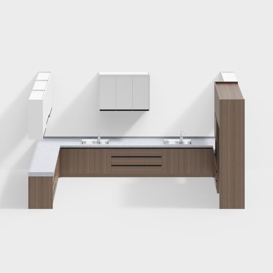 Urban Bathroom 3D model in Modern Minimalist Design