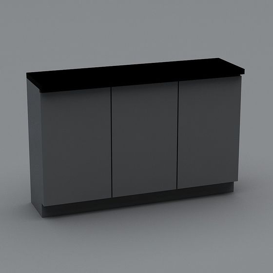 Minimalist Bar Cabinet 3D model for Modern Interiors