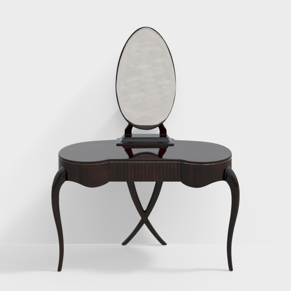 Elegant Vintage Dressing Table 3D model