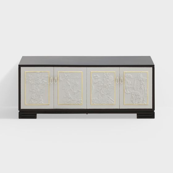 Elegant Storage Cabinet 3D model for Contemporary Interiors