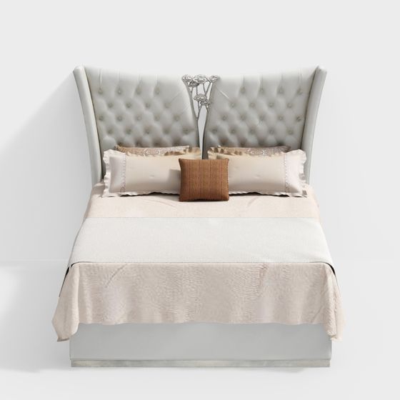 Elegant Comfort Bed 3D model