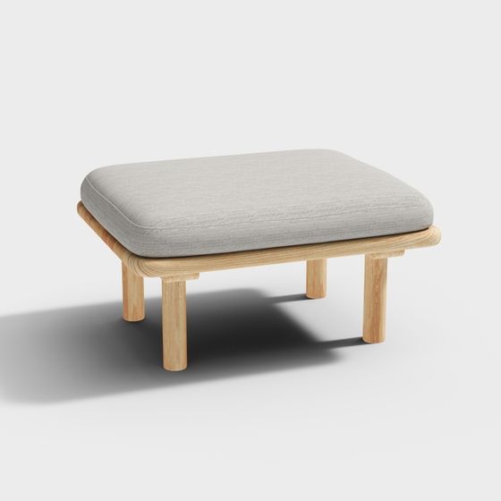 Cozy Footstool 3D model