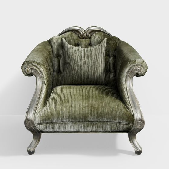 Elegant Vintage Armchair 3D model for Creative Projects