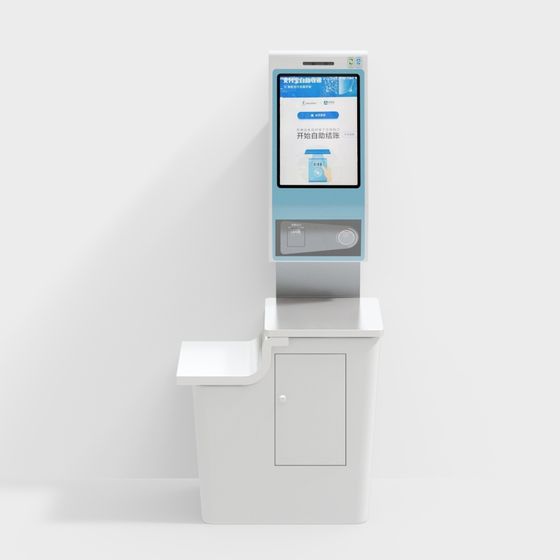 Sleek Self-Checkout Kiosk 3D model