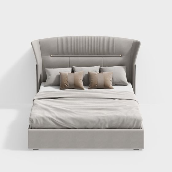 Urban Elegance 3D model Bed for Modern Interiors
