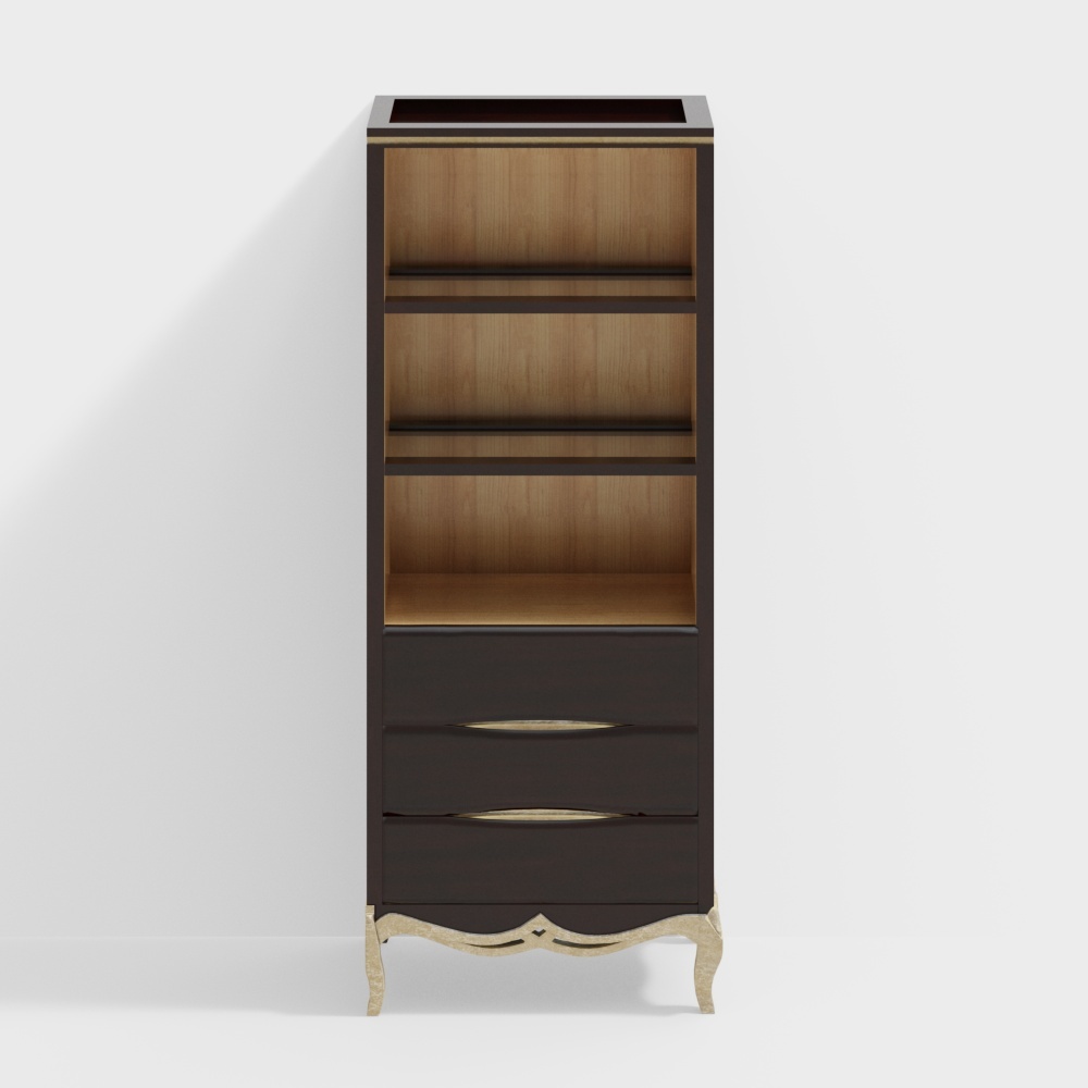 Vintage Bookshelf 3D model