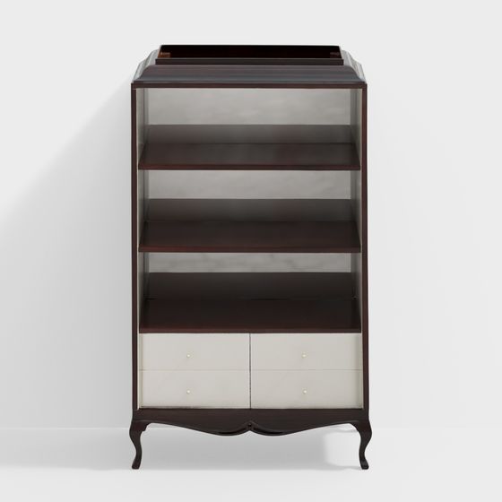 Elegant Bookshelf 3D model