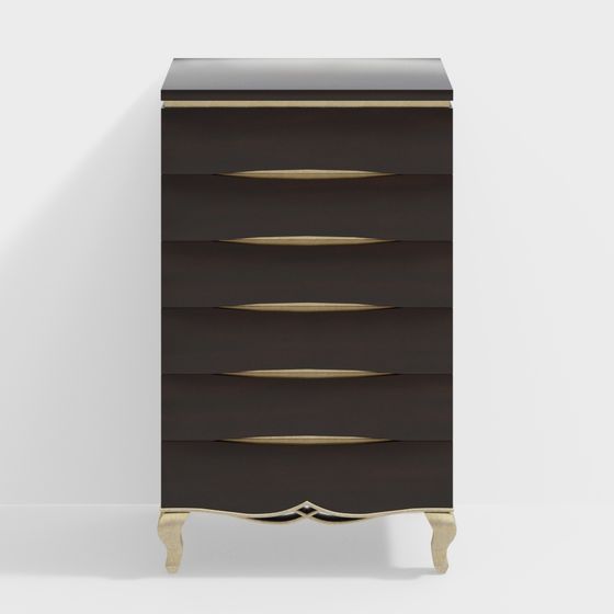 Elegant Chest of Drawers 3D model
