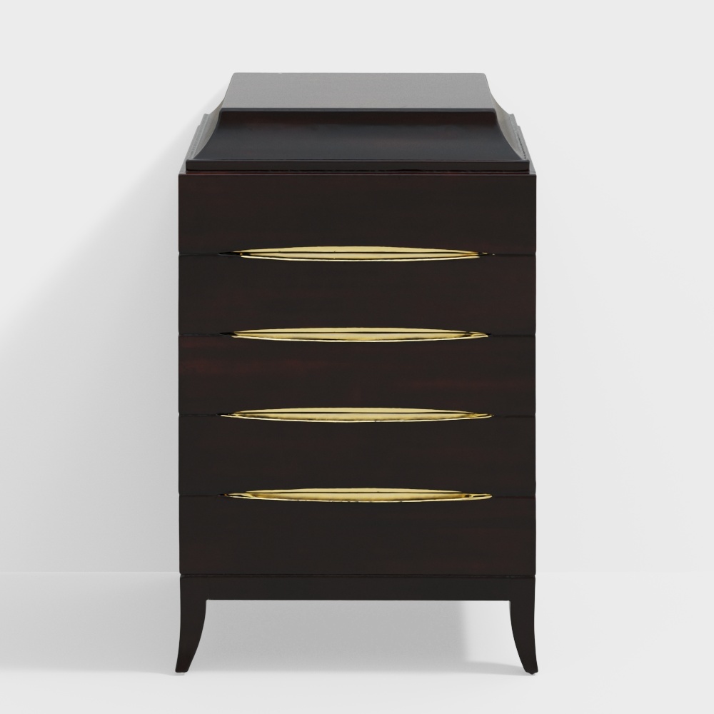 Elegant Vintage Dressing Table 3D model