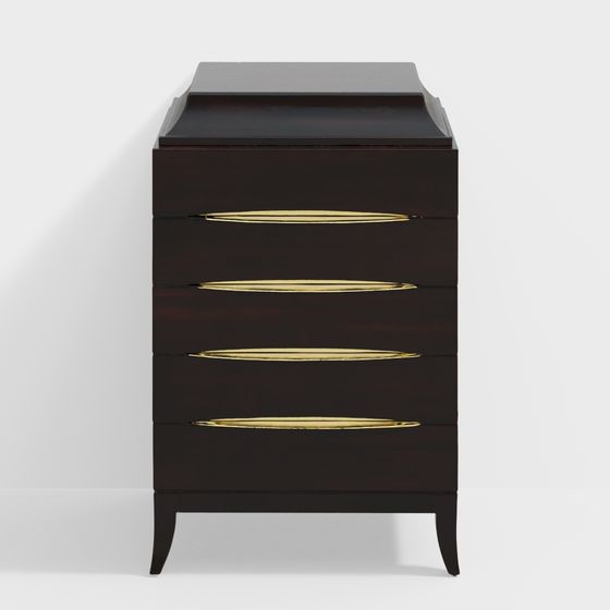 Elegant Vintage Dressing Table 3D model