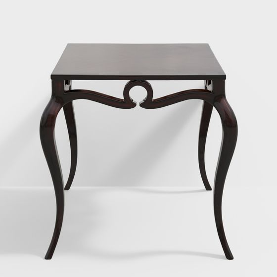 Elegant Classical Charm Table and Chair 3D model