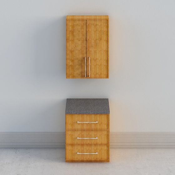 Stylish Modern Cabinet 3D model for Minimalist Homes