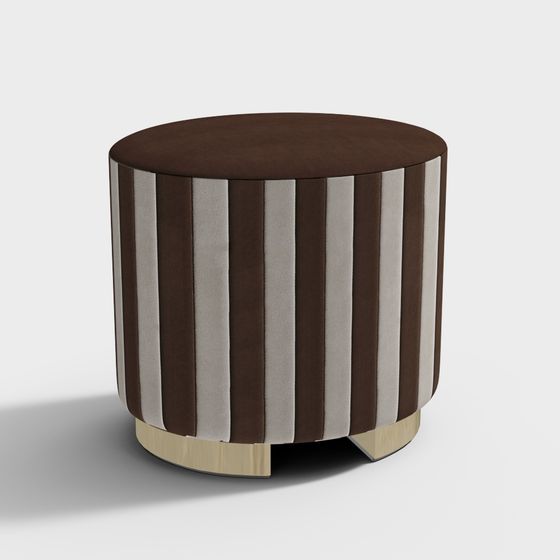 Elegant Cylindrical Side Table 3D model
